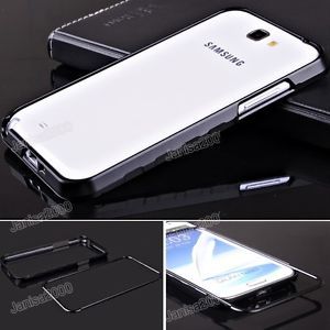 New Metal Aluminum Frame Bumper Case Cover Samsung Galaxy Note 2 II N7100 Black