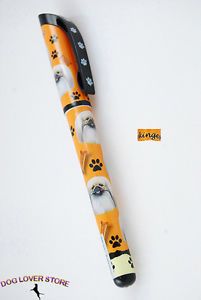 Pekingese Dog Gel Replaceable Writing Pen Ballpoint Black Ink