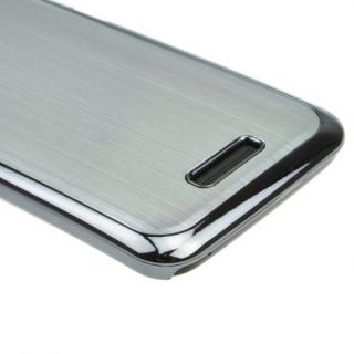 Silver Brushed Metal Aluminum Hard Case for HTC Onex LTE Endeavor Edge Supreme