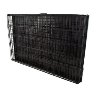 42" Kennel 2 Doors Folding Dog Puppy Crate Cage Metal Tray Mat Pad Warm Bed BR