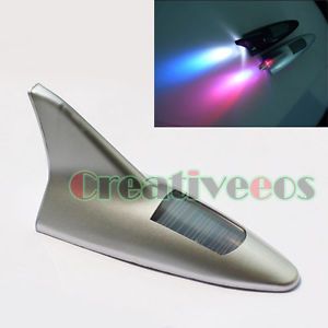 Solar Powered 6LEDS Car Shark Fin Antenna Style LED Warning Flash Tail Light