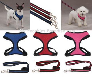 Breathable Mesh Harness for Dogs with Matching Lead