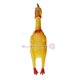 Rubber Shrilling Screaming Squeeze Chicken Pet Dog Toy