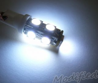 1 Pair T10 5050 9 SMD LED Car Bulbs White Light 2 Pcs