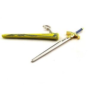 Cosplay Game Anime Fate Stay Night Anime Excalibur Saber Sword Keychain Ring New