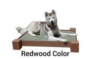 Large Pet Dog Bed Elevated Wood Indoor Outdoor