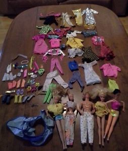 Vintage Barbie Doll Clothing Accessories and Five Dollars