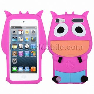 Apple iPod Touch 5g 5th Gen Case Pink Cow Silicone Skin Durable Cover Pouch