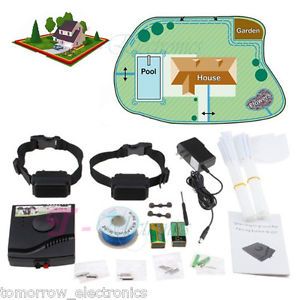 2013 New Waterproof Underground Electric Shock Dog Collar Fence System for 2 Dog