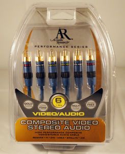 Acoustic Research 6 Foot Compositve Video Stereo Audio Cables