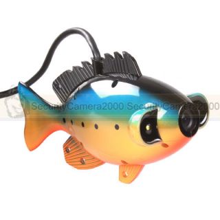 600TVL 1 3"CMOS Fish Shape Underwater Color 20M Fishing Camera 2pcs 3W White LED