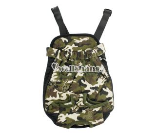 W3LE Pet Dog Carrier Backpack Net Bag Any Legs Out Front Style Durable Camoufla