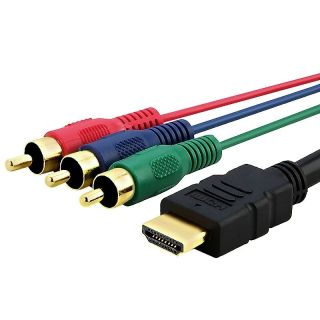 1080p 5 Feet 1 5M HDMI Male to 3 RCA Video Audio AV Cable Adapter for HDTV DVD