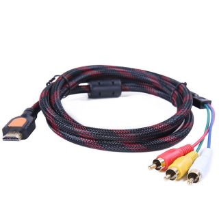 1 5M New HDMI Male to 3RCA 3 RCA Video Audio AV Cable 5 Feet