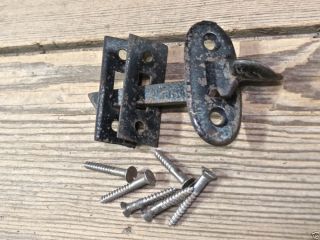 Thumb Press Small Door Latch Garden Gate Drop Simple Catch Old Antique Cast Iron