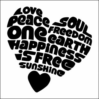 Love Peace Soul Freedom Happiness Vinyl Wall Art Sticker Quote
