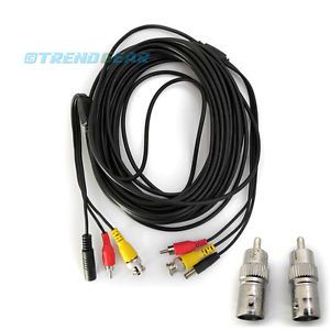 50ft CCTV Security Camera Audio Video DC Power Cable AV