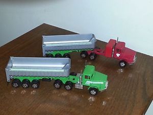 Pair of Ertl 1 64 Paystar Semi Tractor and Gravel Trailers
