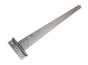 Gate Shed Door Tee T Hinge 12 inch 300mm Zinc Plated Steel Screws 1 Pair