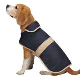 Casual Canine Dog Barn Coat w Contrast Trim Jacket Pet Winter Fleece Lining