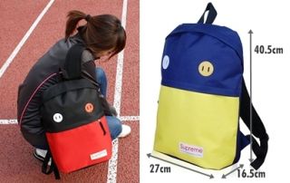 Womens Backpack Vivid Double Color School Bag Cool Book Bag Rucksack Satchel Bag