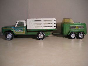 Vintage 1960s Nylint Pressed Steel Toy Truck Horse Trailer Rockford Ill USA