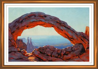 Gercken Mesa Arch Desert American Canyon Landscape Utah Original Oil Painting