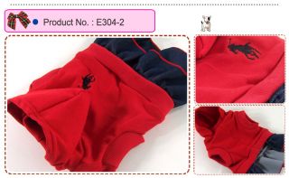 Dog Cat Clothes Skirts Polo Embroidered Hoodie Dresses E304