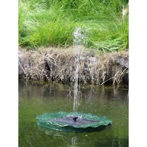 Solar Floating Lily Fountain LED Battery Backup Remote