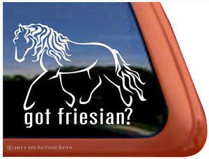 Got Friesian Beautiful Vinyl Horse Trailer Window Decal Sticker