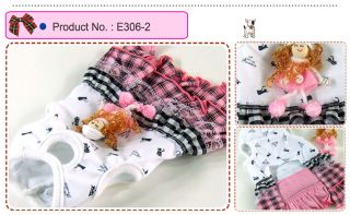 Dog Cat Clothes Skirts Doll Brooch Dresses E306