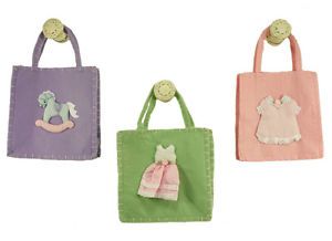 Felt Gift Bags with Girl Theme Applique Baby Shower Party Favors AC00013