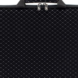 17" Laptop Bag Memory Foam Anti Shock Bag Case Crystal Pattern Black Strap New