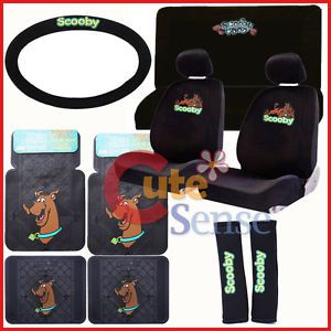 Scooby Doo Car Seat Covers Auto Accessories Set w Rubber Mat 13pc