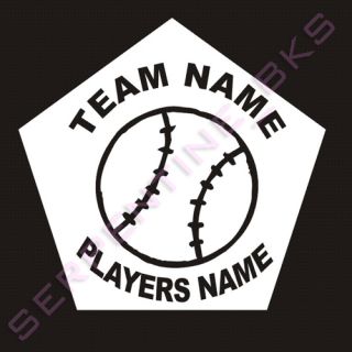 Custom Sports Baseball Plate Team Vinyl Decal Sticker