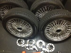 Dayton True Knock Off Wire Spoke Wheels Rims Tires 17" inches Michelin