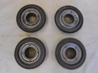 68 69 Camaro Rally Wheel Caps Derby Style Set of 4 Used