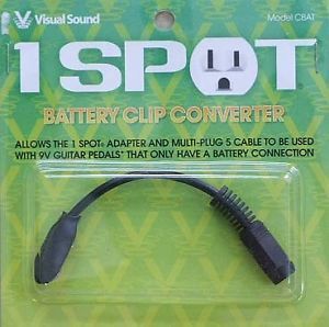 Visual Sound One 1 Spot Battery Clip Converter Cable 9V Power Adapter Cbat