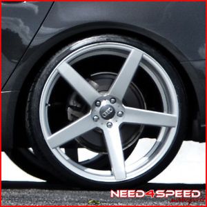 20" Ford Mustang GT XO Miami Concave Silver Staggered Wheels Rims