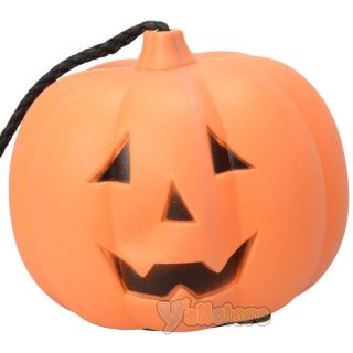 2013 Halloween Costume Ball Prop Plastic Handheld Battery Pumpkin Lantern Orange