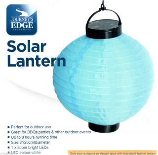 8" Solar Powered LED Chinese Paper Festival Lantern 4 Available Colors 05675