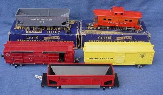 American Flyer s Gauge Train Car Lot 5 736 638 716 640 639