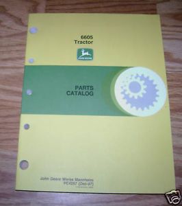 John Deere 6605 Tractor Parts Catalog Manual JD