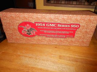 Ertl 1954 GMC 950 Great Dane Tractor Trailer Budweiser Bank Black 1 25 Diecast