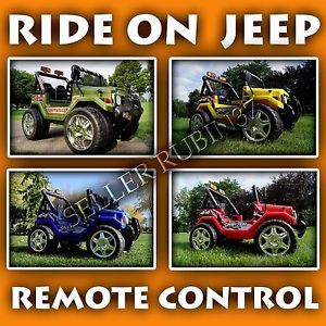 12V Power Kids Ride on Car Remote Control Battery Wheels RC Jeep Wrangler