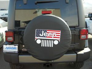 Jeep Wrangler Liberty All American Flag 35" inch Soft Spare Tire Cover Covers