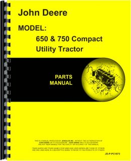 John Deere 650 Compact Tractor Parts Manual
