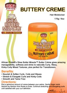 1pc African Pride Shea Butter Miracle Moisture Intense Hair Buttery Creme 6oz