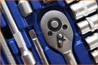 Heavy Duty 46pc 1 4" Drive Ratchet Socket Wrench Star Hex Torx Bits Set 420312