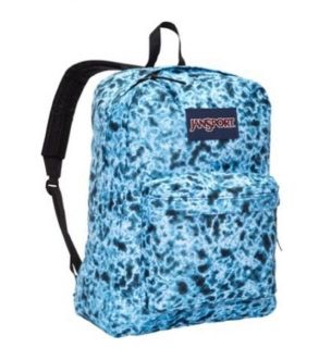 New Jansport Backpack Superbreak Blue Shock Therapy Padded Shoulder Strap